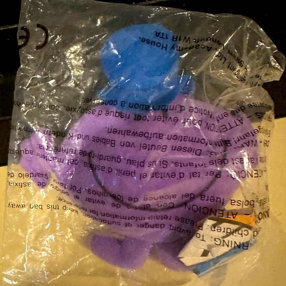NWT NIB Roger Hargreaves Mr. Men MR. IMPOSSIBLE Purple Plush Rare HTF 1999